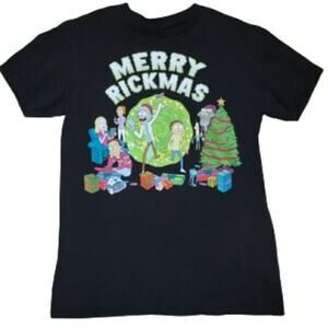 Ripple Junction Adult SM Rick and Morty Merry Rickmas Graphic T-shirt